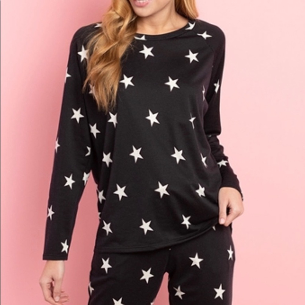 Star Print Top and Jogger PJ set